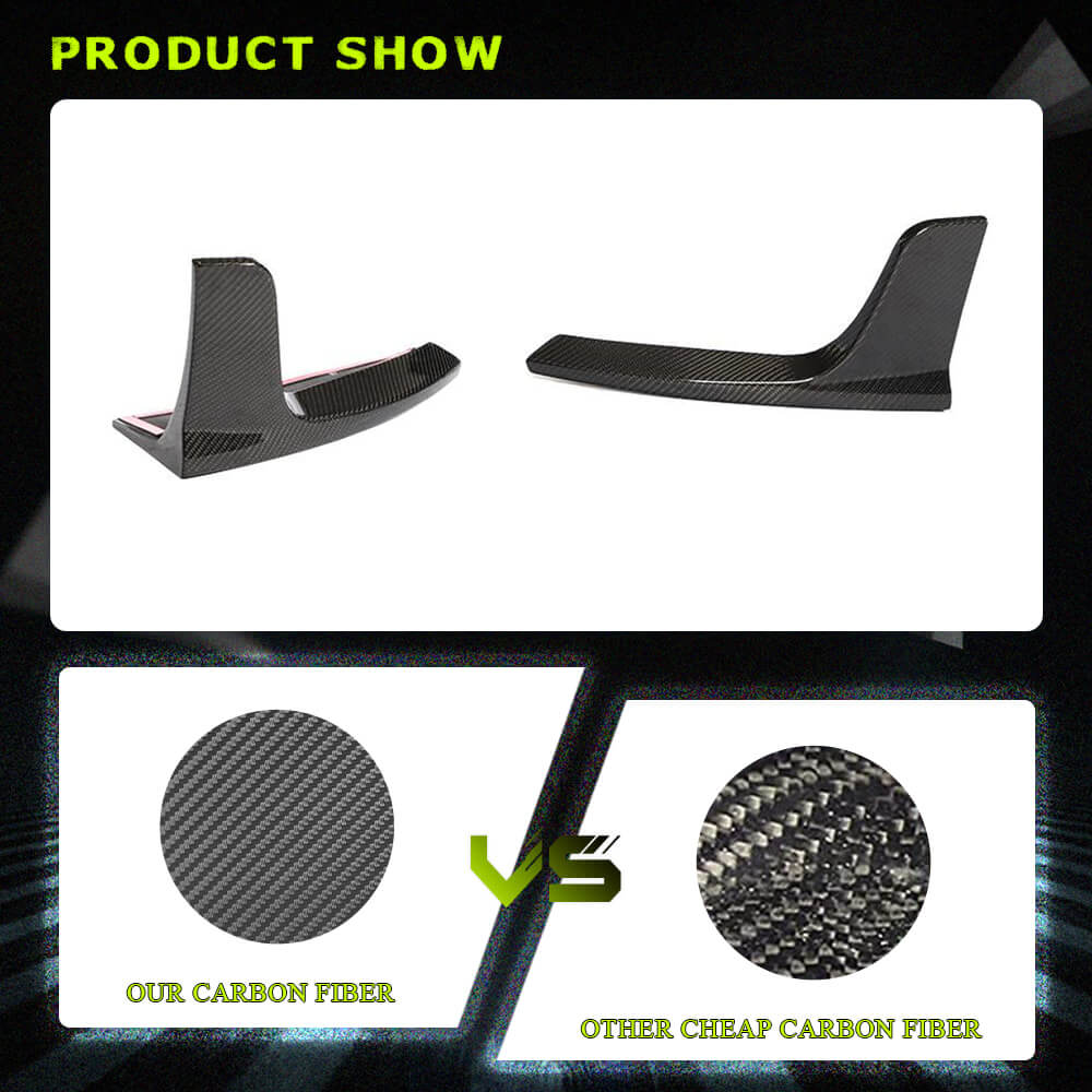 Fits for Tesla Model 3 Sedan Carbon Fiber Rear Splitters