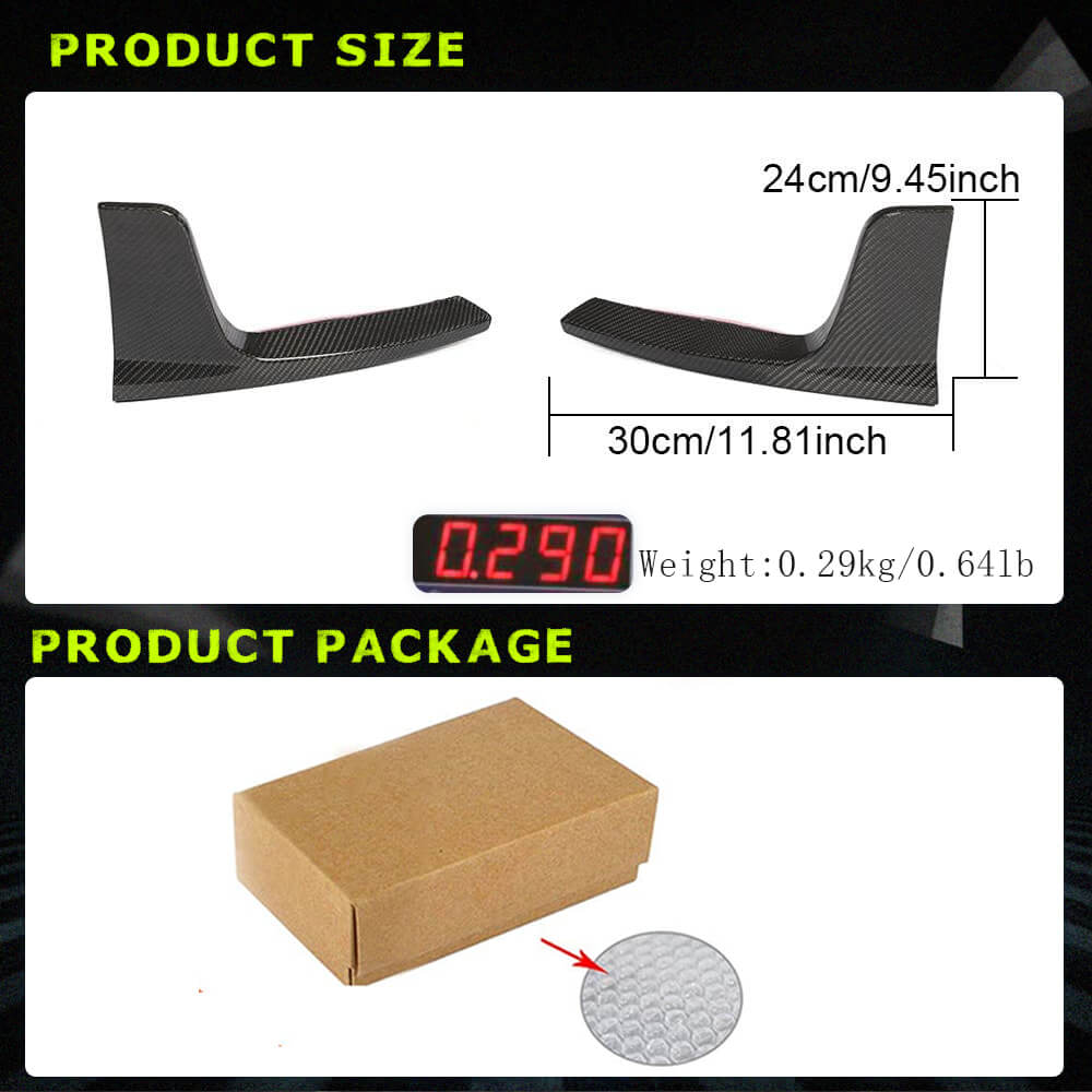 Fits for Tesla Model 3 Sedan Carbon Fiber Rear Splitters
