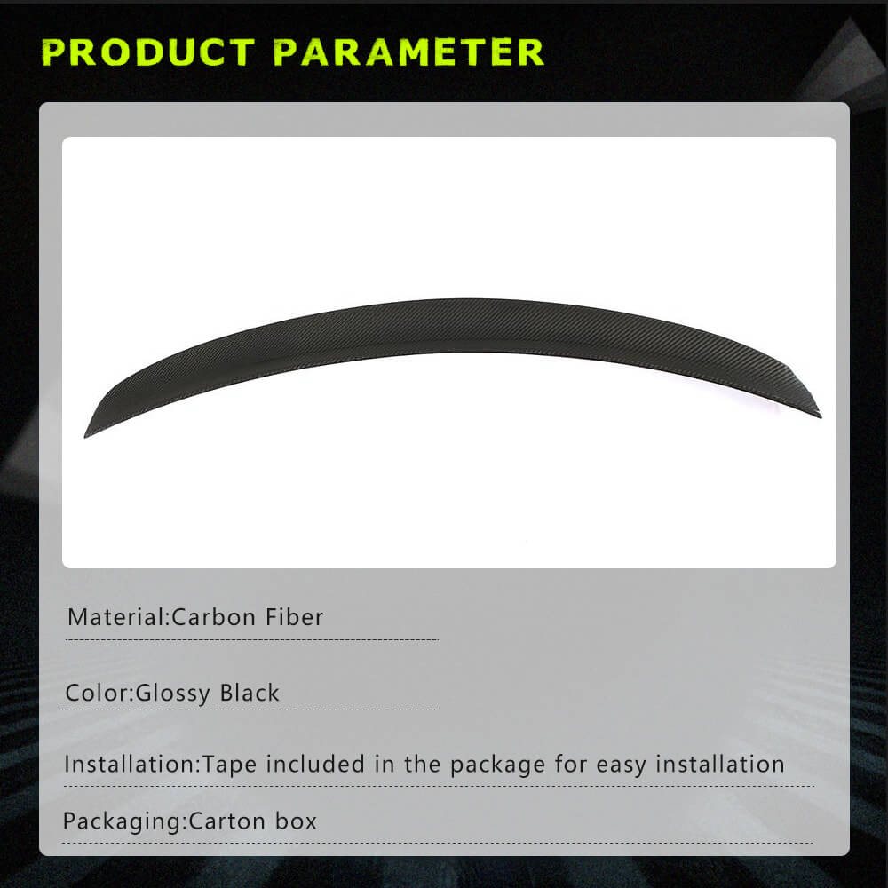 Fits for Tesla Model 3 Sedan Carbon Fiber Rear Trunk Spoiler Wing Lip