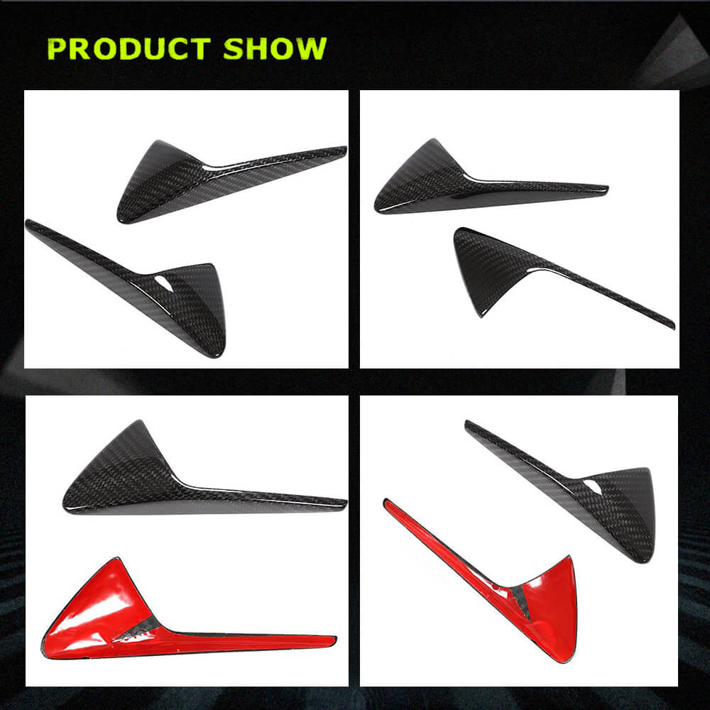 Fits for Tesla Model 3&S&X 17-19 Carbon Fiber Fender Camera Covers Exterior Decoration Accessories