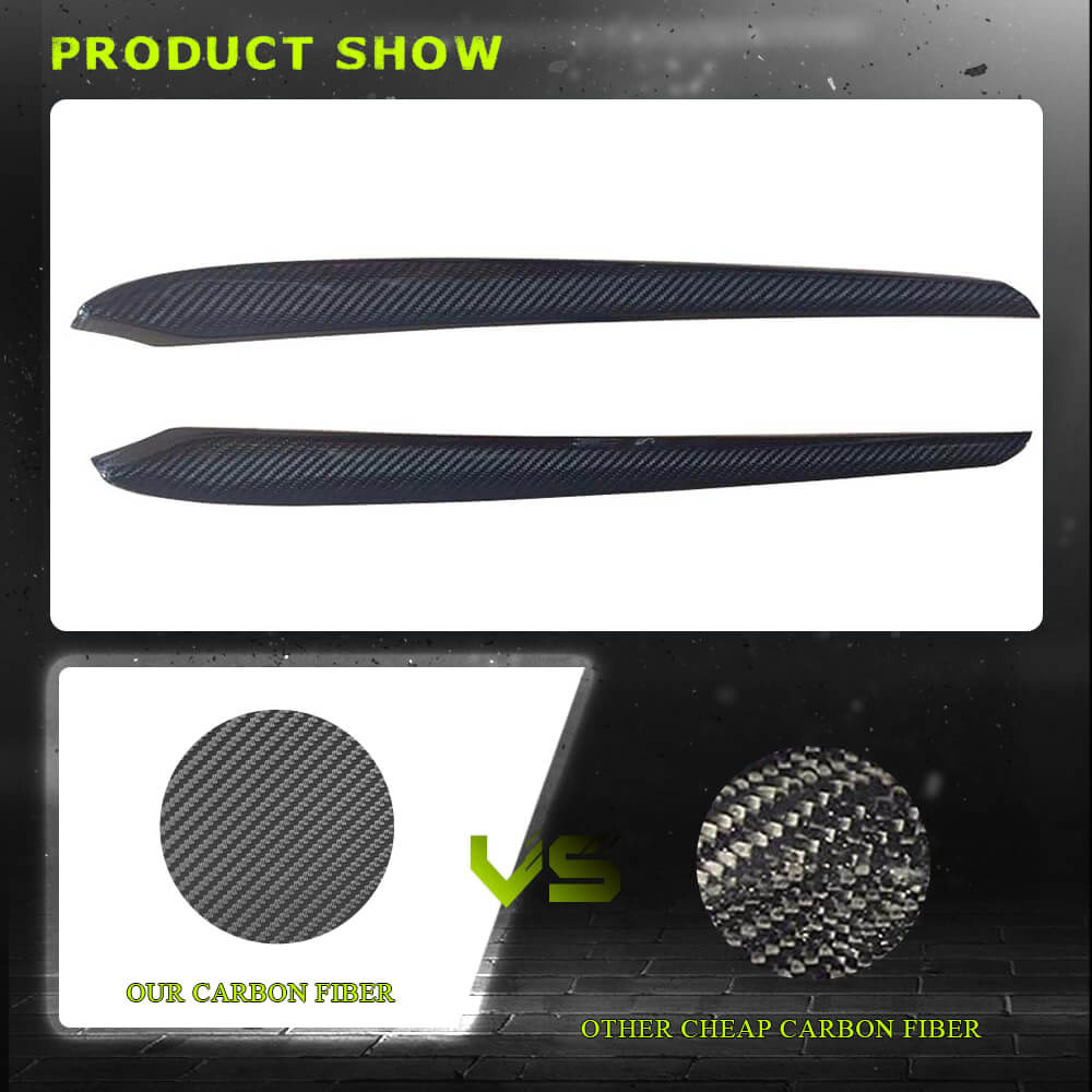Fits for Tesla Model 3 & Y Dry Carbon Fiber Door Trim Panel Cover Interior Decoration Accessories