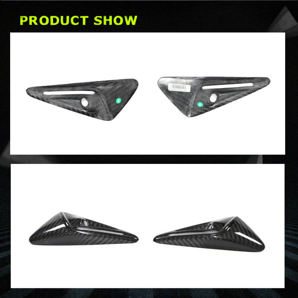 Fits for Tesla Model 3 & Y Dry Carbon Fiber Fender Camera Covers Exterior Decoration Accessories