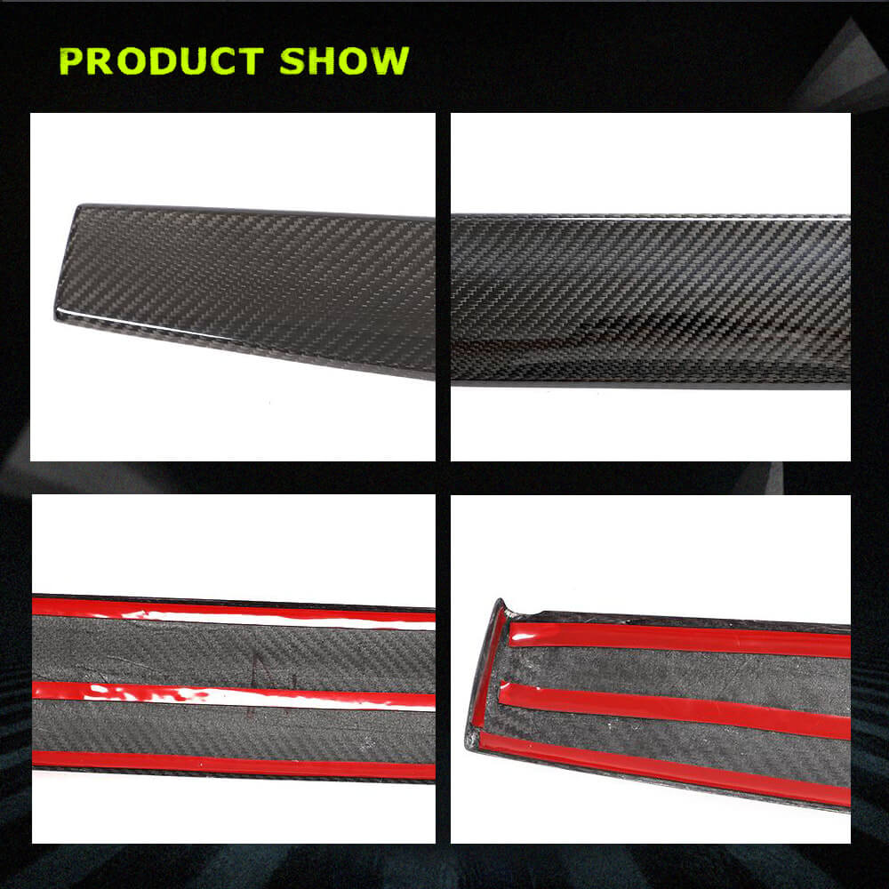 Fits for Tesla Model 3 & Y Dry Carbon Fiber Interior Dashboard Decoration Cover Trim