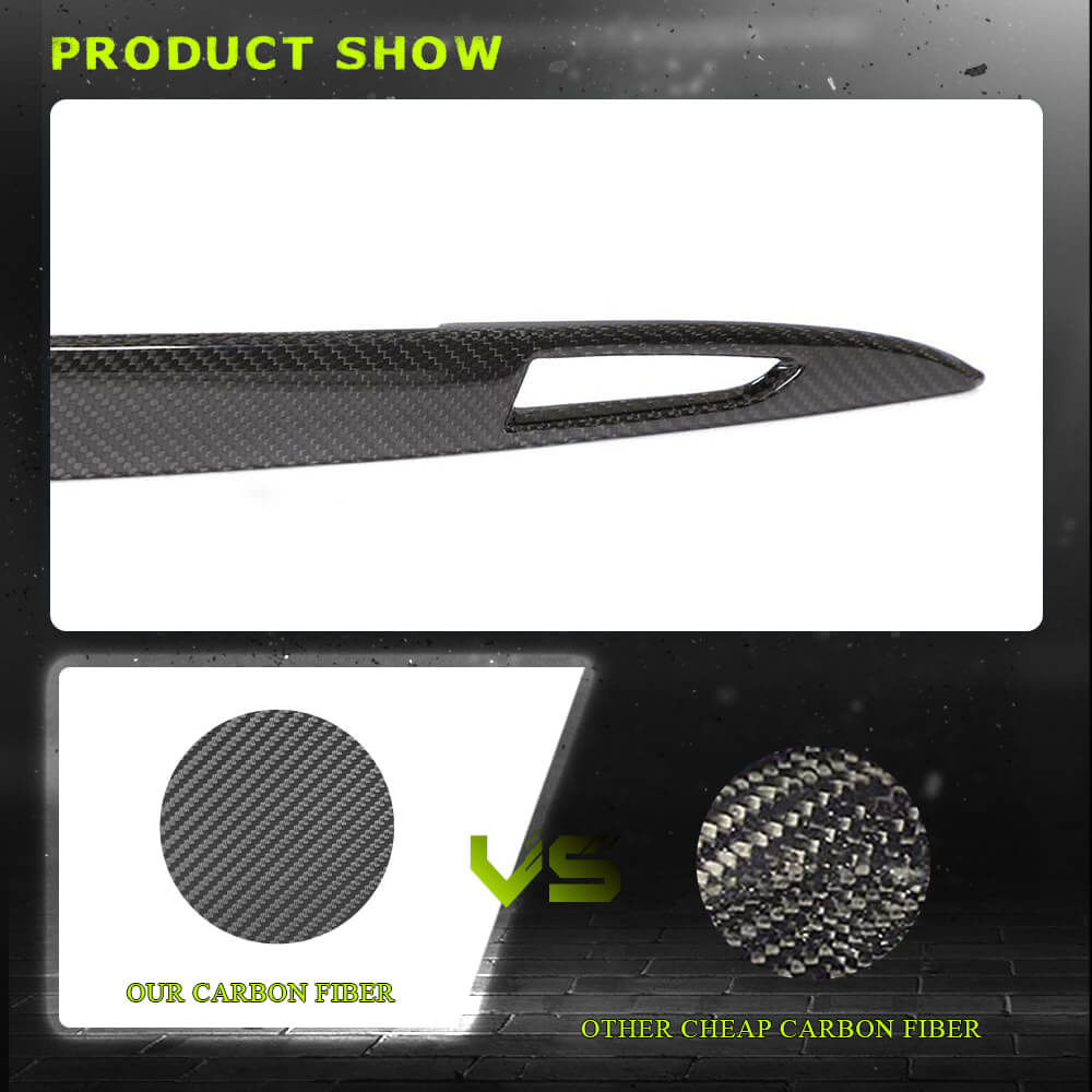 Fits for Tesla Model S 16-19 Carbon Fiber Rear Trunk Lid Tailgate Cover Trims