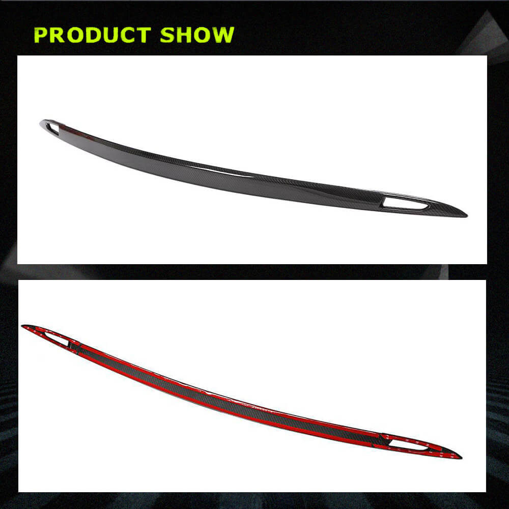 Fits for Tesla Model S 16-19 Carbon Fiber Rear Trunk Lid Tailgate Cover Trims