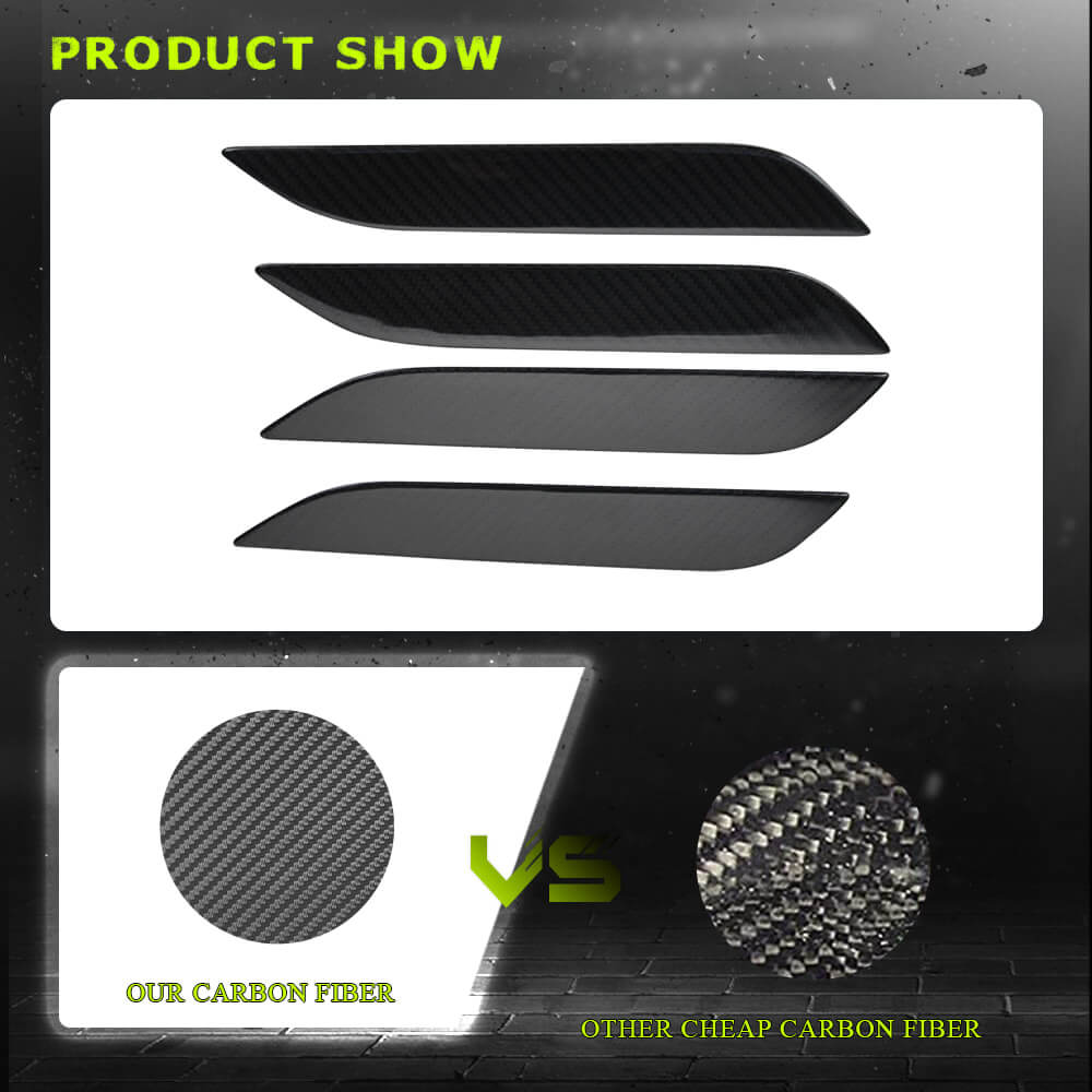 Fits for Tesla Model S 2014-2022 Carbon Fiber Car Door Handle Cover Door Push Handle Cover 4pcs