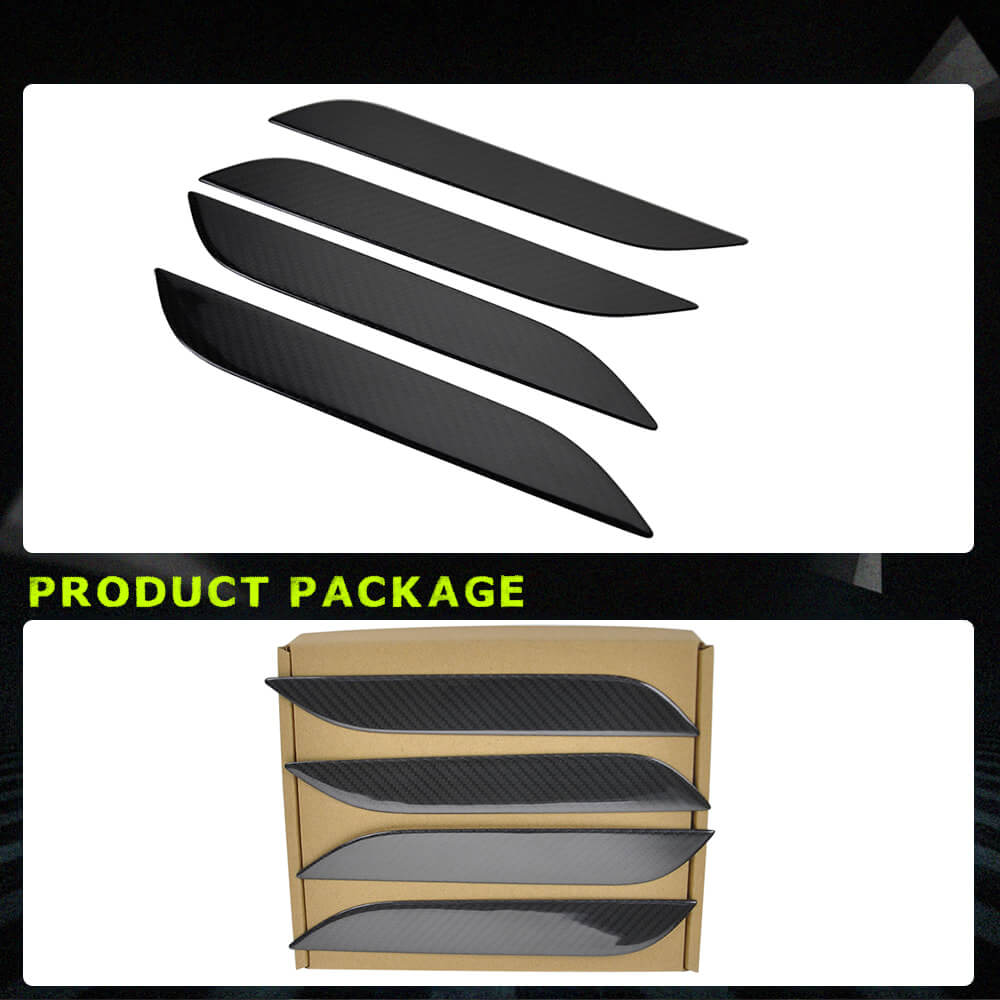 Fits for Tesla Model S 2014-2022 Carbon Fiber Car Door Handle Cover Door Push Handle Cover 4pcs