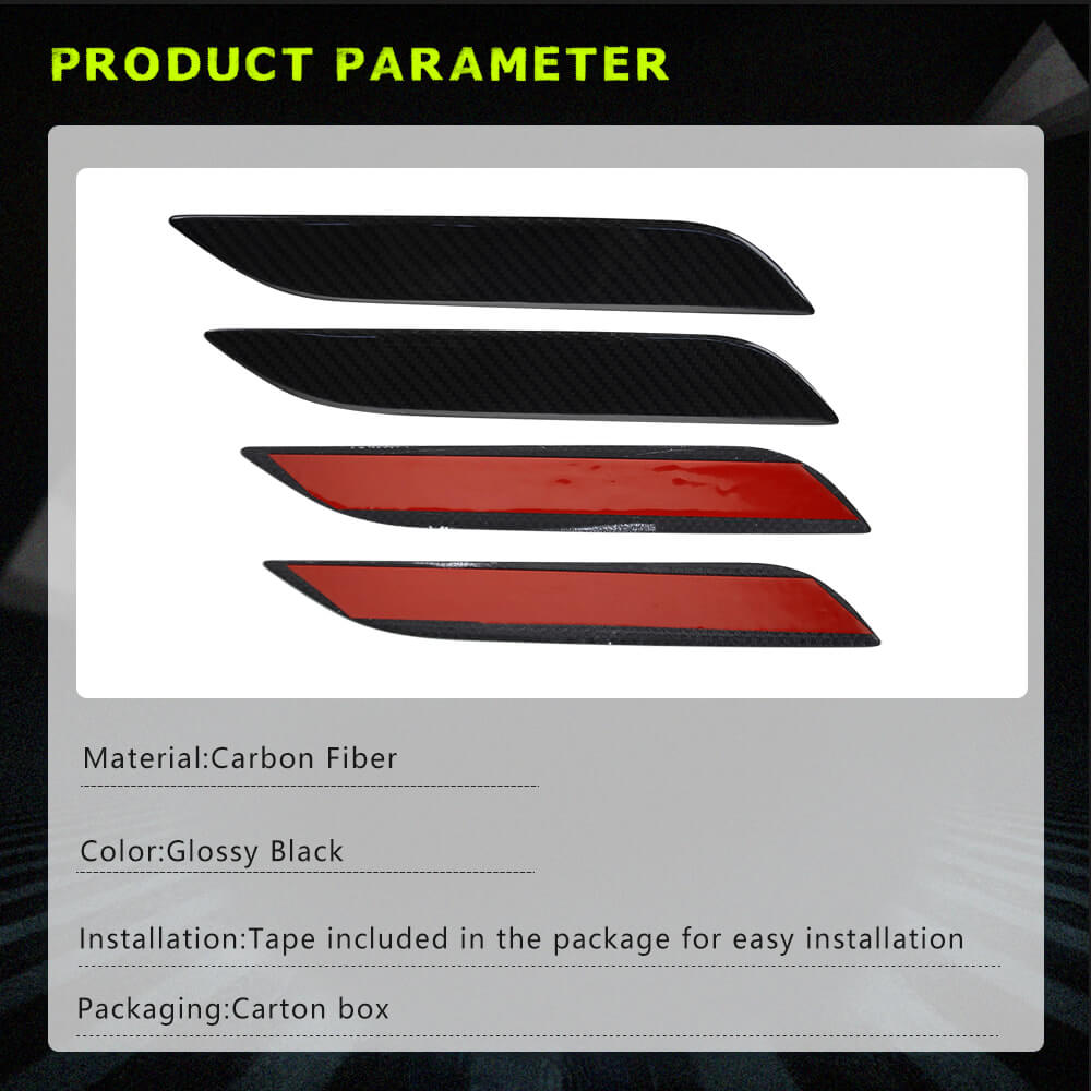 Fits for Tesla Model S 2014-2022 Carbon Fiber Car Door Handle Cover Door Push Handle Cover 4pcs
