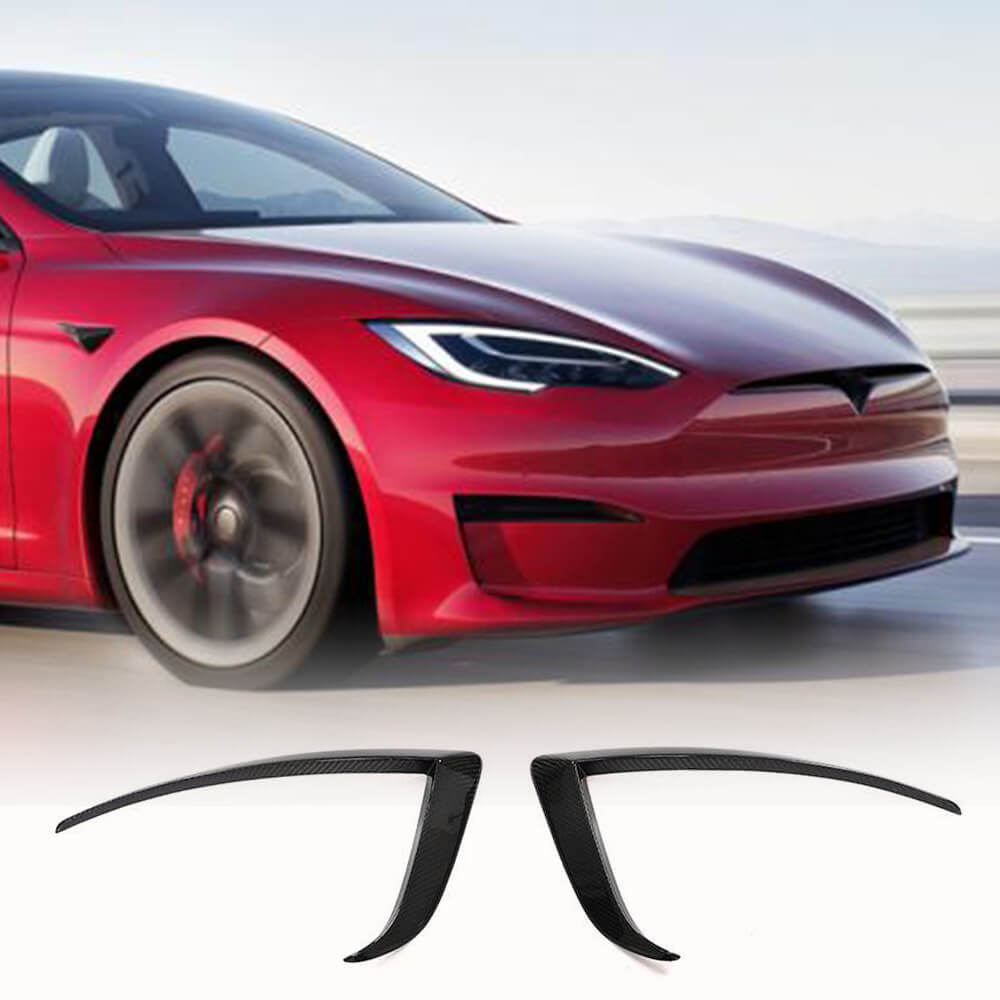 Fits for Tesla Model S 2021-2023 Carbon Fiber Front Bumper Air Fender Vents