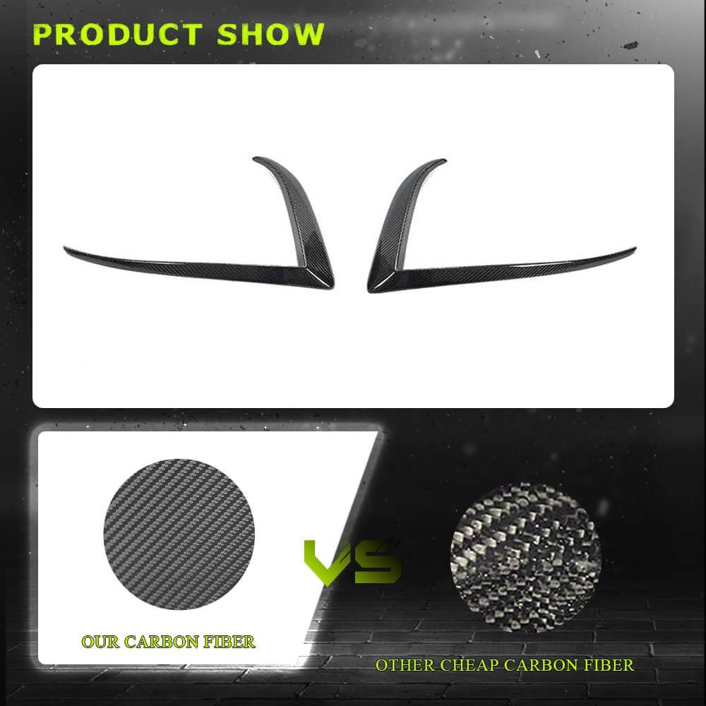 Fits for Tesla Model S 2021-2023 Carbon Fiber Front Bumper Air Fender Vents