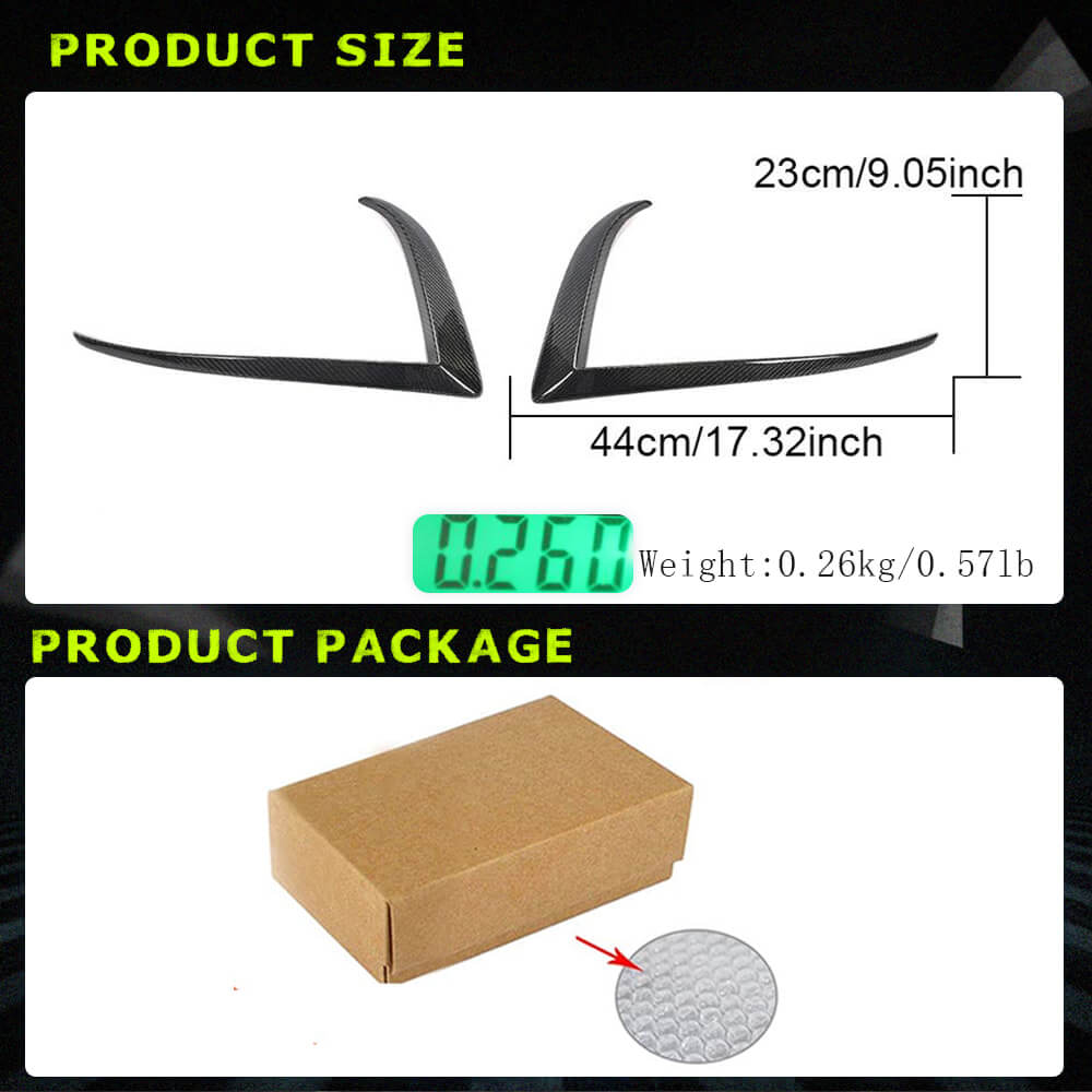Fits for Tesla Model S 2021-2023 Carbon Fiber Front Bumper Air Fender Vents