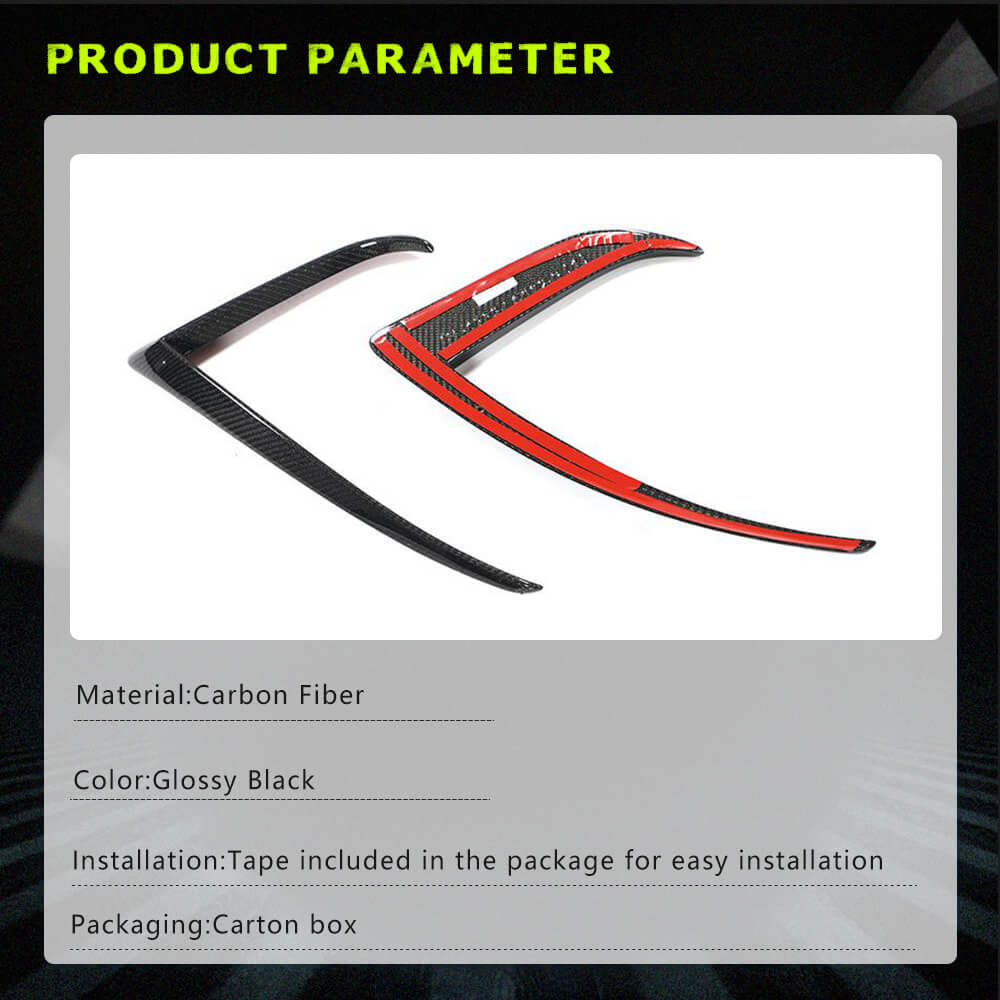 Fits for Tesla Model S 2021-2023 Carbon Fiber Front Bumper Air Fender Vents