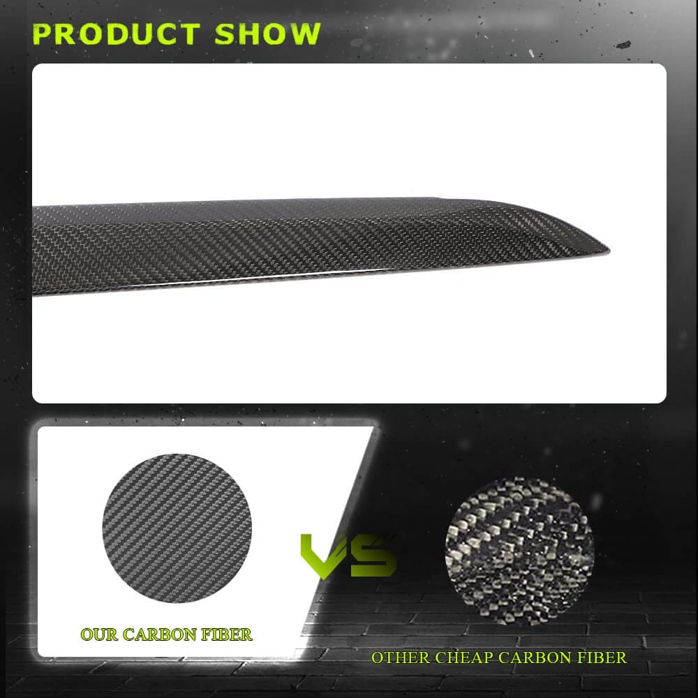 Fits for Tesla Model X 16-19 Carbon Fiber Rear Trunk Lid Tailgate Cover Trims