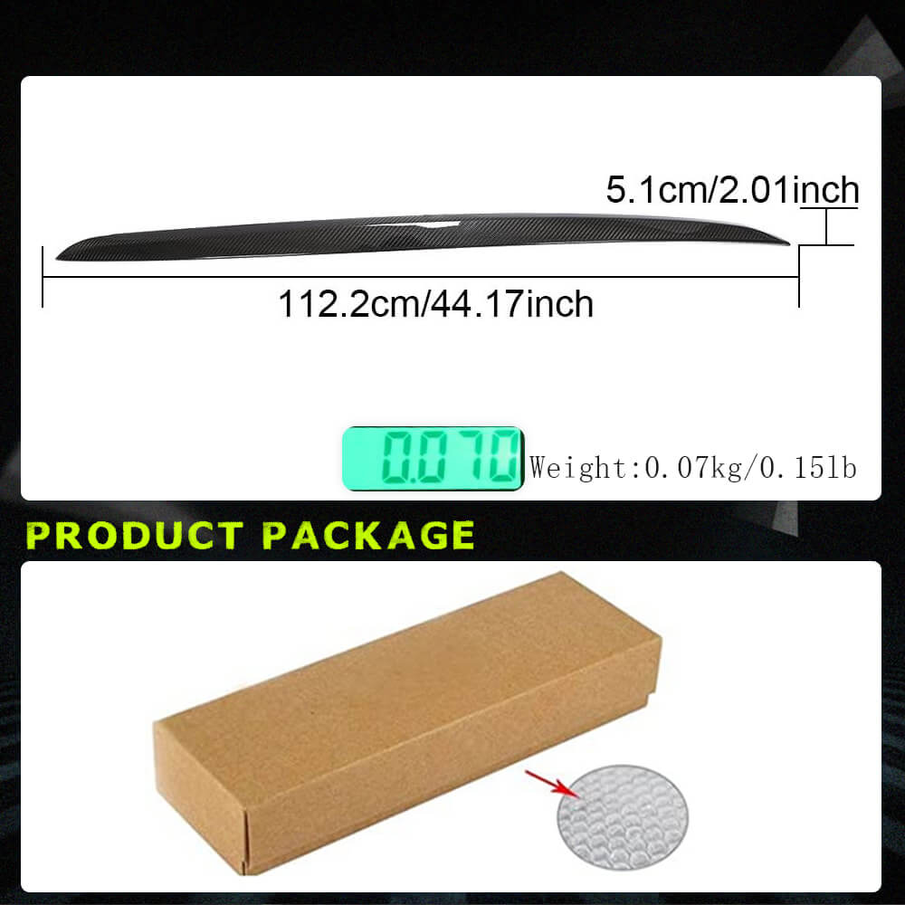 Fits for Tesla Model X 16-19 Carbon Fiber Rear Trunk Lid Tailgate Cover Trims
