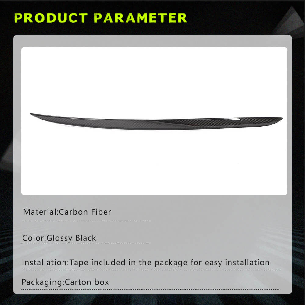 Fits for Tesla Model X 16-19 Carbon Fiber Rear Trunk Lid Tailgate Cover Trims