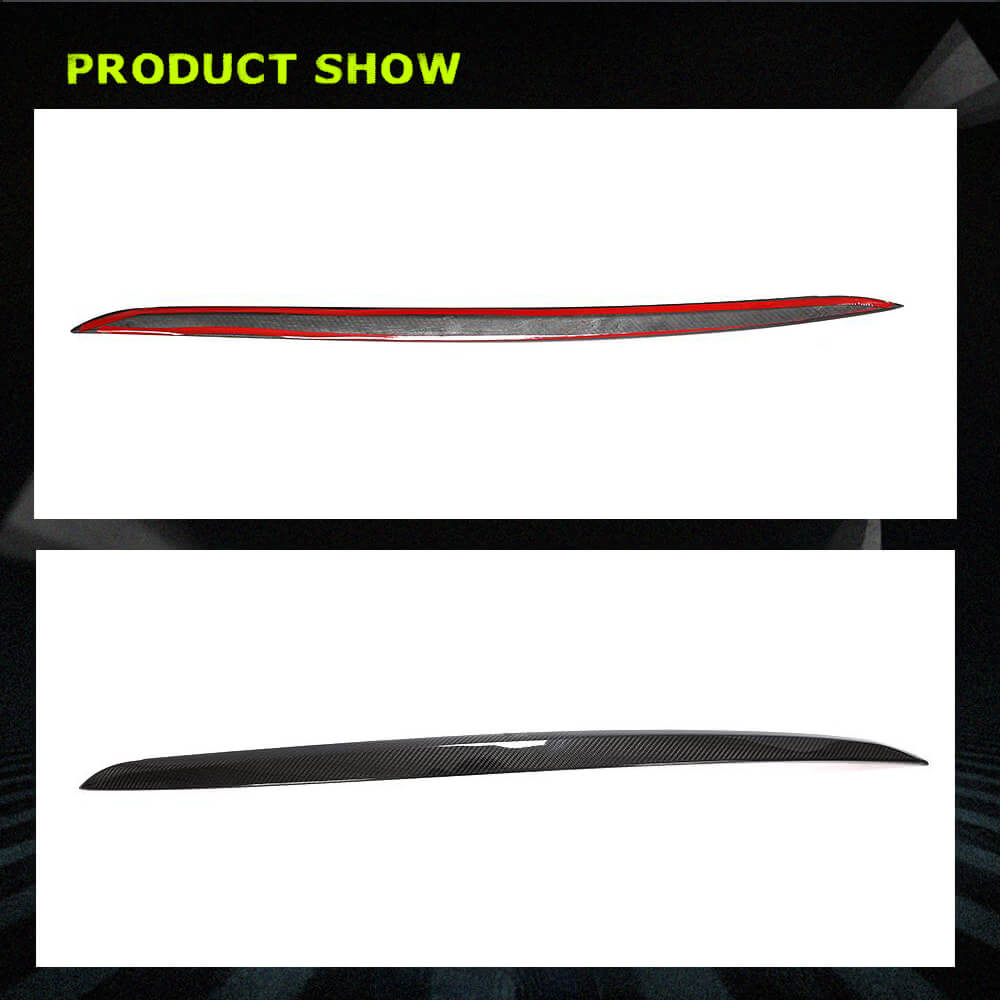 Fits for Tesla Model X 16-19 Carbon Fiber Rear Trunk Lid Tailgate Cover Trims