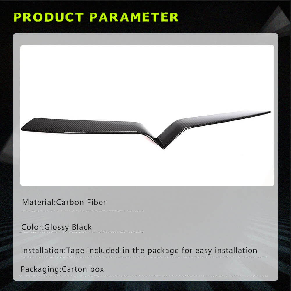 Fits for Tesla Model X 16-21 Carbon Fiber Front Grille Frame Cover Trim Front Hood Billet Racing Grill Grille