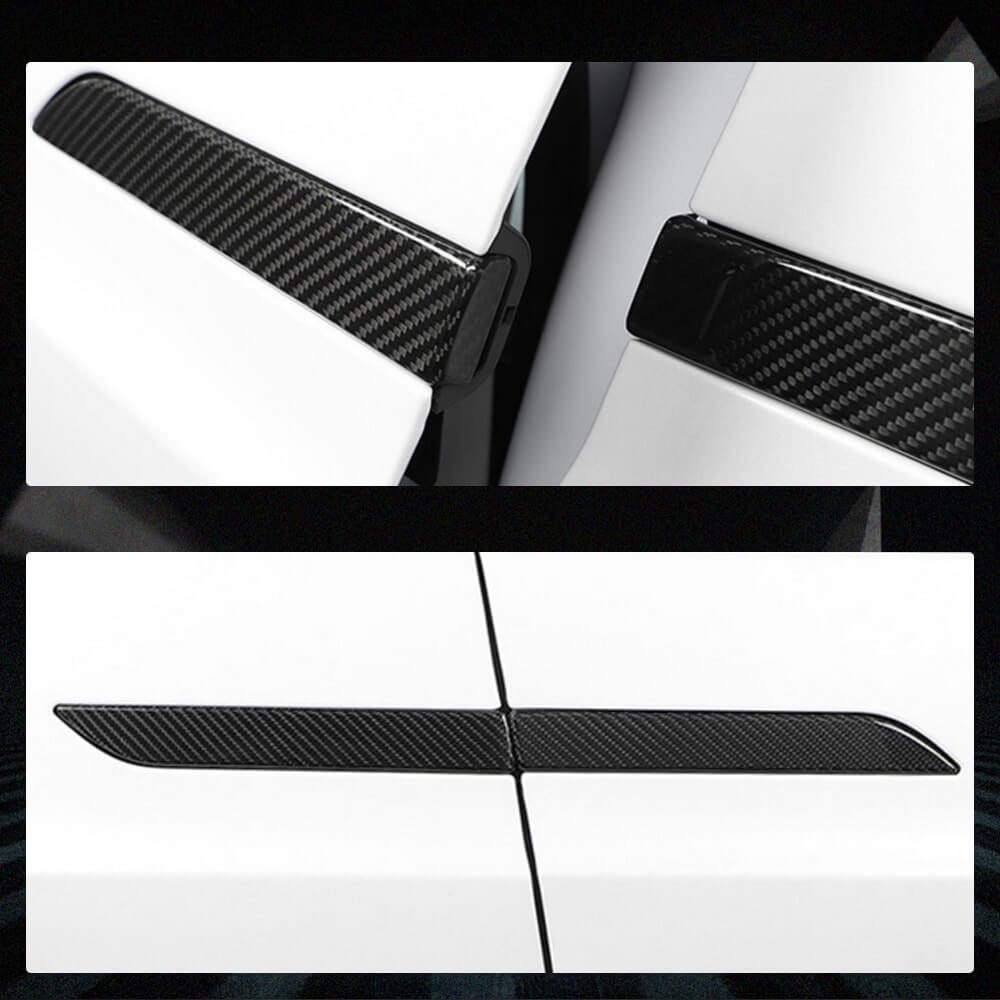 Fits for Tesla Model X 2016-2020 Carbon Fiber Car Door Handle Cover Door Push Handle Cover 4pcs