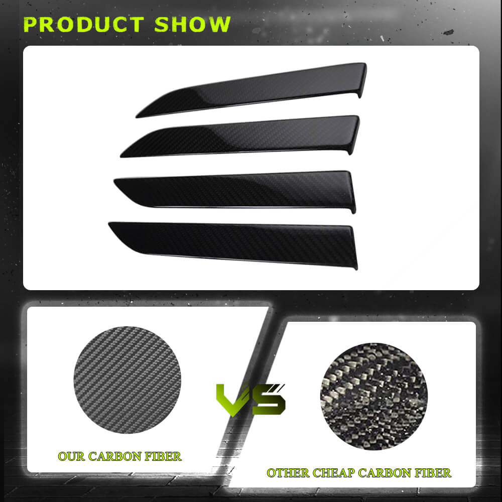 Fits for Tesla Model X 2016-2020 Carbon Fiber Car Door Handle Cover Door Push Handle Cover 4pcs