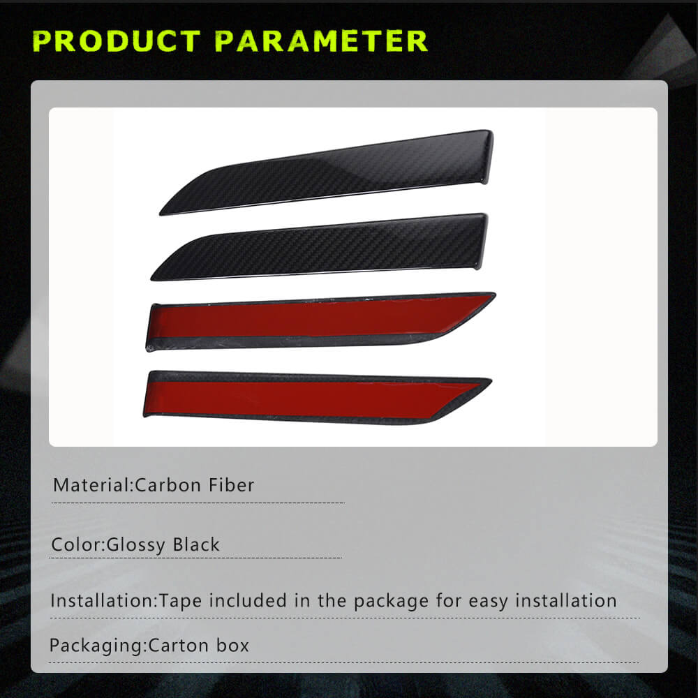 Fits for Tesla Model X 2016-2020 Carbon Fiber Car Door Handle Cover Door Push Handle Cover 4pcs