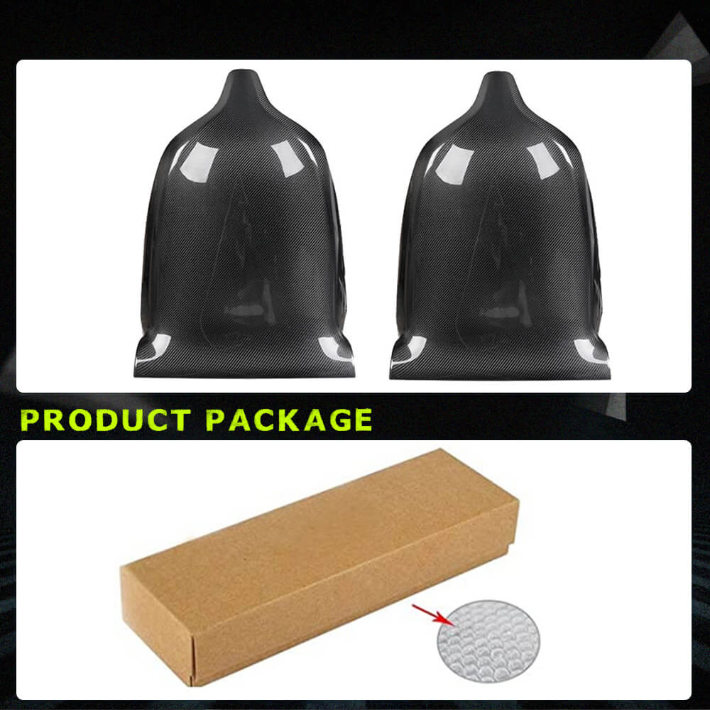 Fits for Tesla Model X Carbon Fiber Interior Seat Back Cover Trim 2pcs