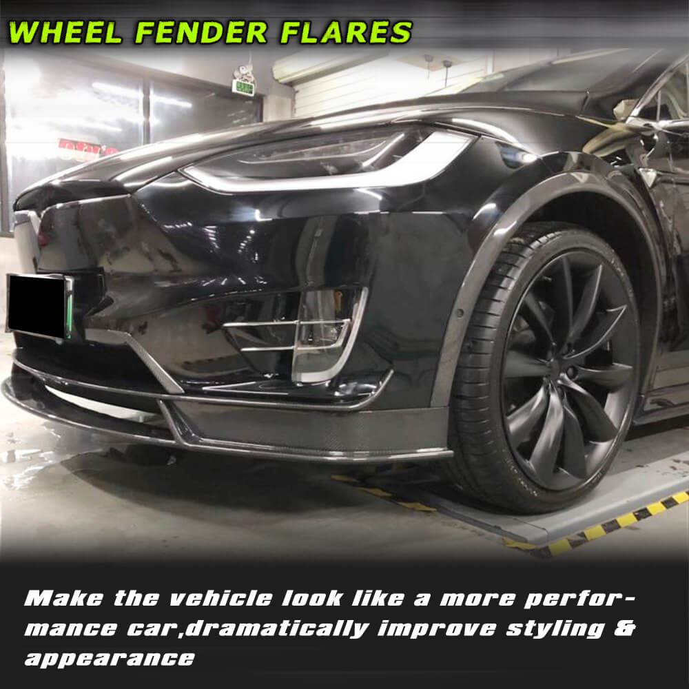 Fits for Tesla Model X Carbon Fiber Wheel Arch Fender Flares