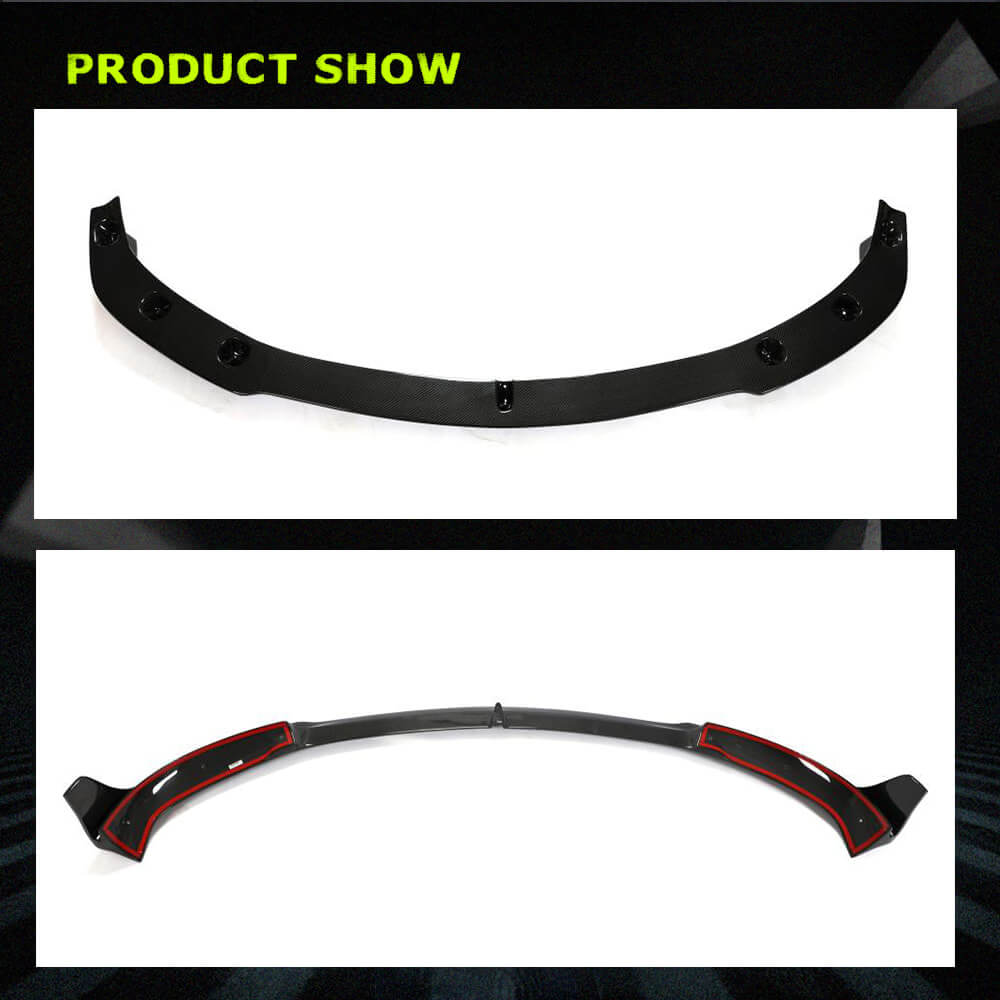 Fits for Tesla Model Y 19-21 Carbon Fiber Front Bumper Lip Chin Spoiler