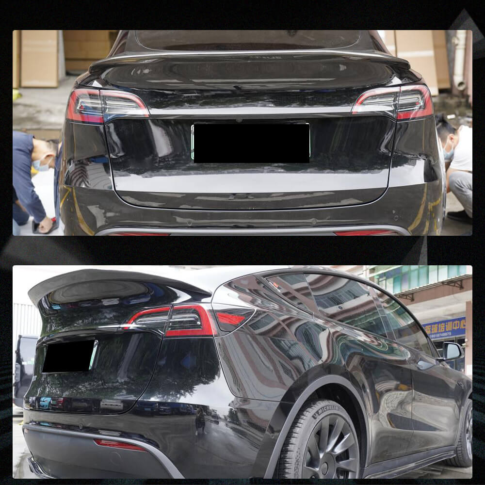 Fits for Tesla Model Y 19-21 Carbon Fiber Rear Trunk Spoiler Wing