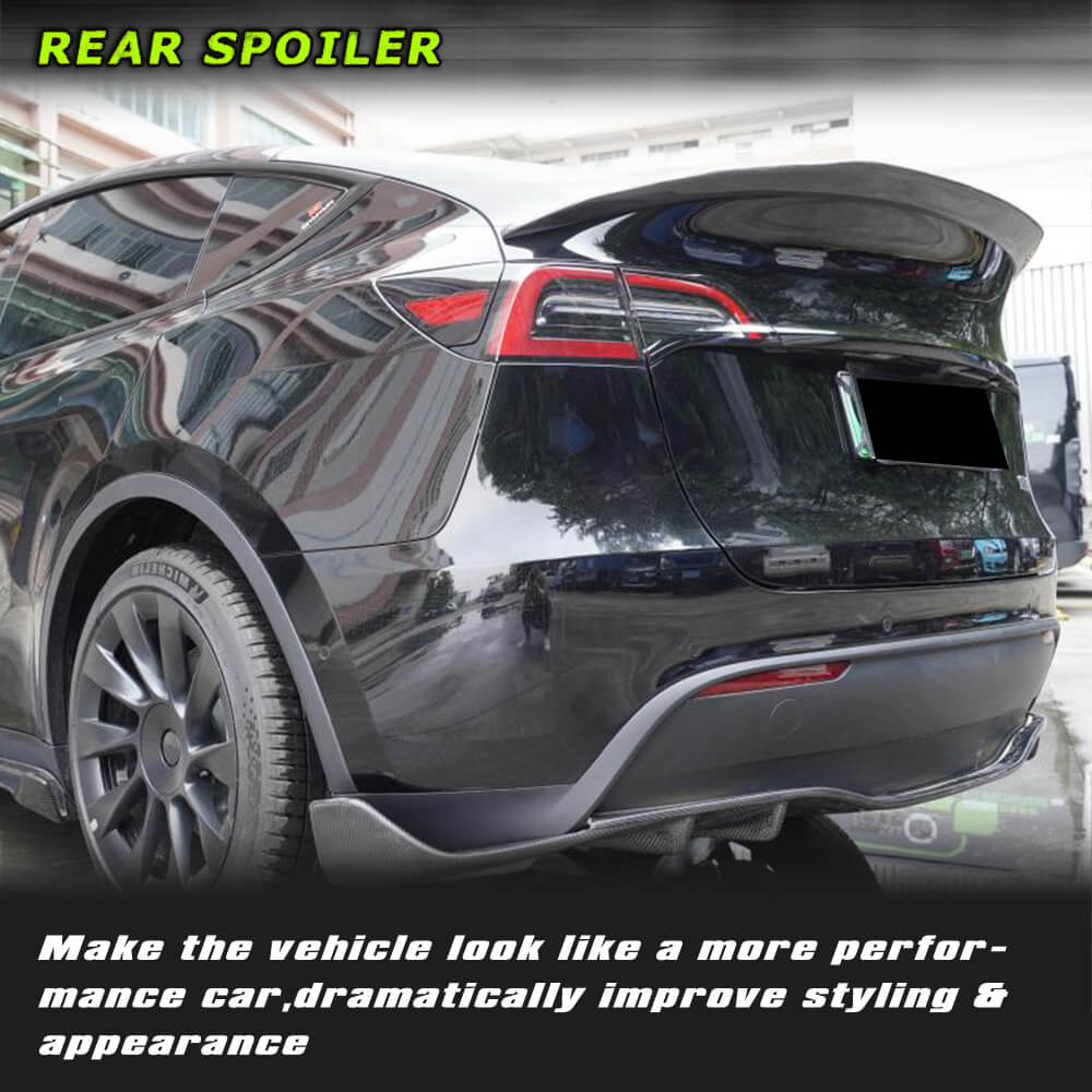 Fits for Tesla Model Y 19-21 Carbon Fiber Rear Trunk Spoiler Wing