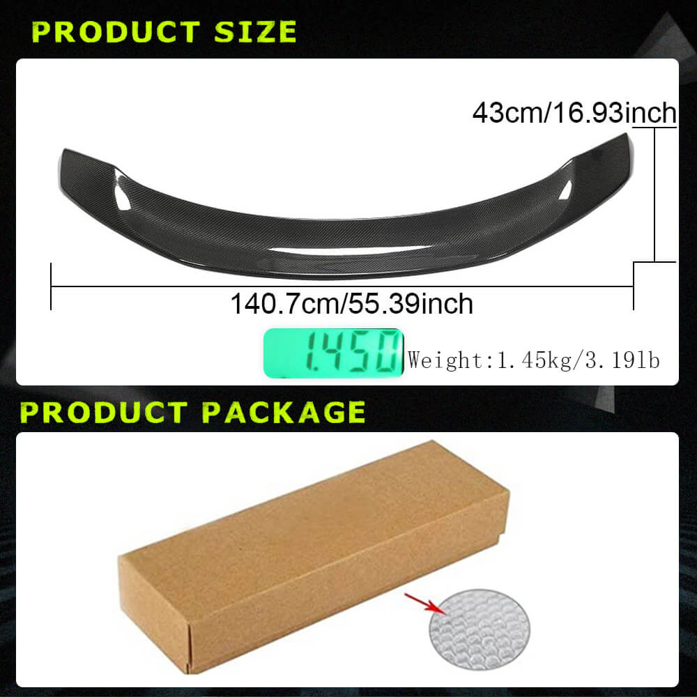 Fits for Tesla Model Y 19-21 Carbon Fiber Rear Trunk Spoiler Wing