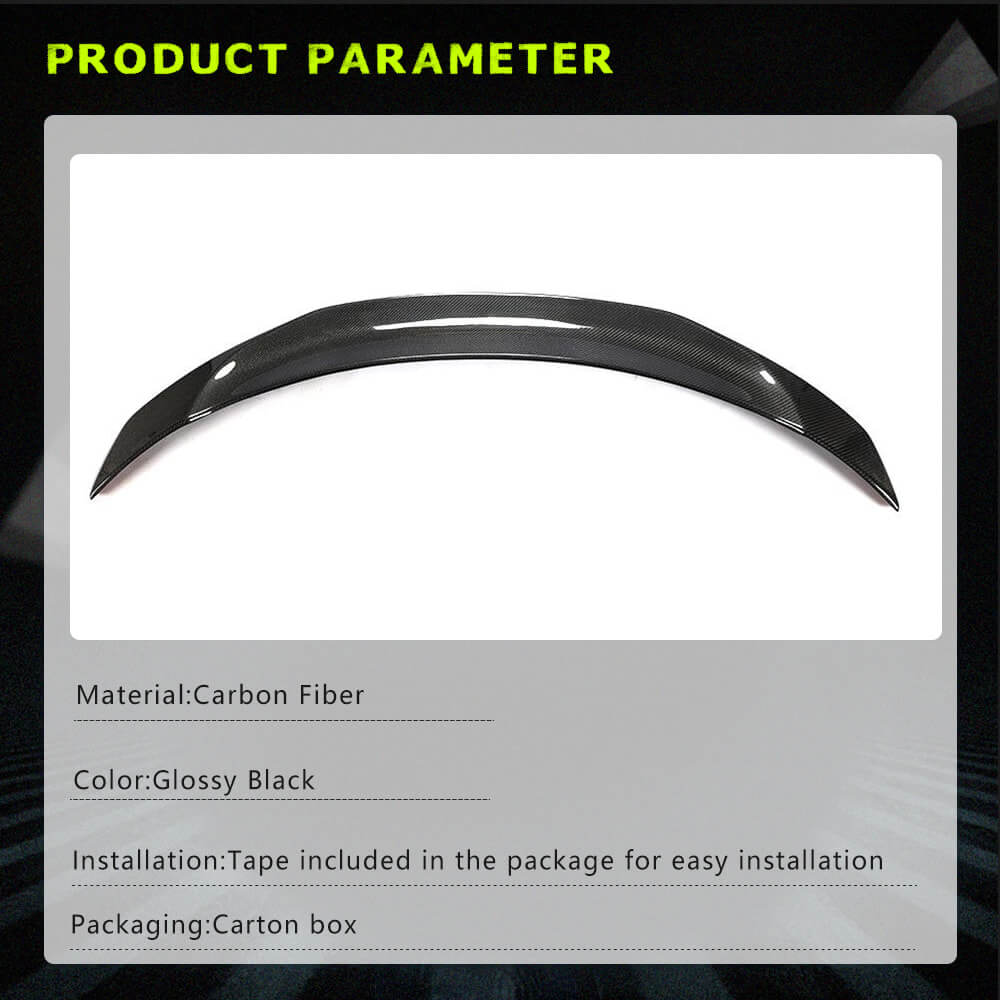 Fits for Tesla Model Y 19-21 Carbon Fiber Rear Trunk Spoiler Wing