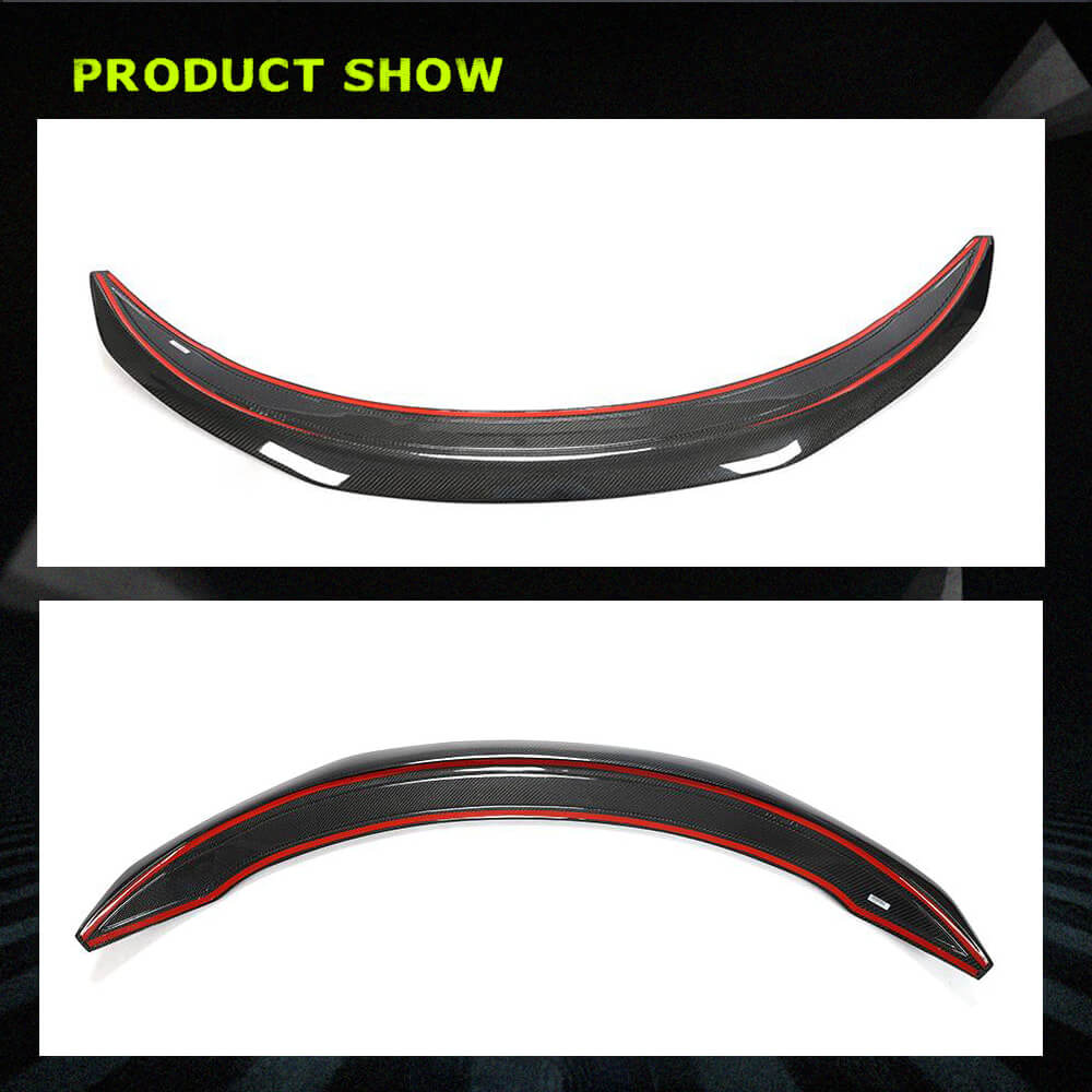 Fits for Tesla Model Y 19-21 Carbon Fiber Rear Trunk Spoiler Wing