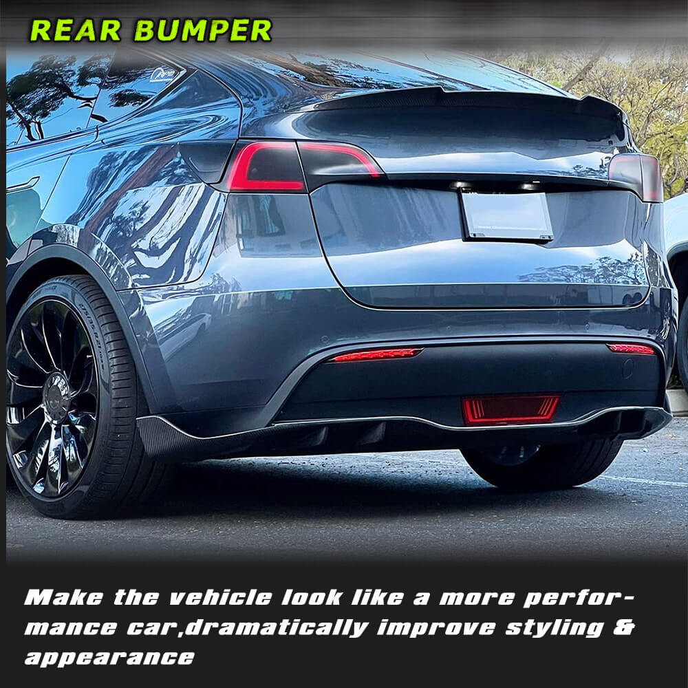 Fits for Tesla Model Y 19-22 Carbon Fiber Rear Bumper Diffuser