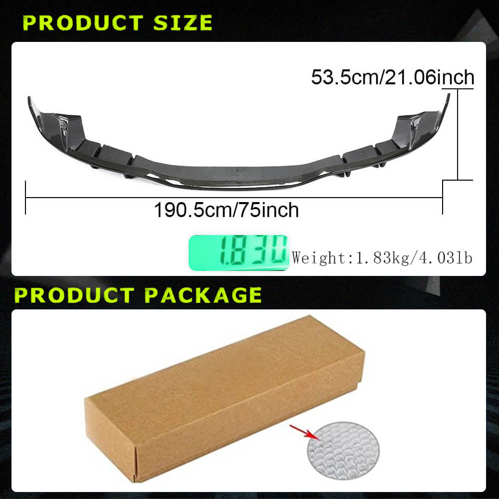 Fits for Tesla Model Y 19-22 Carbon Fiber Rear Bumper Diffuser