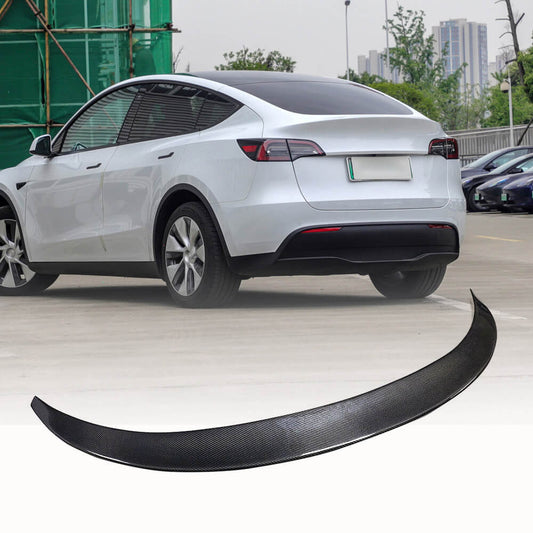 Fits for Tesla Model Y 19-22 Carbon Fiber Rear Trunk Spoiler Wing