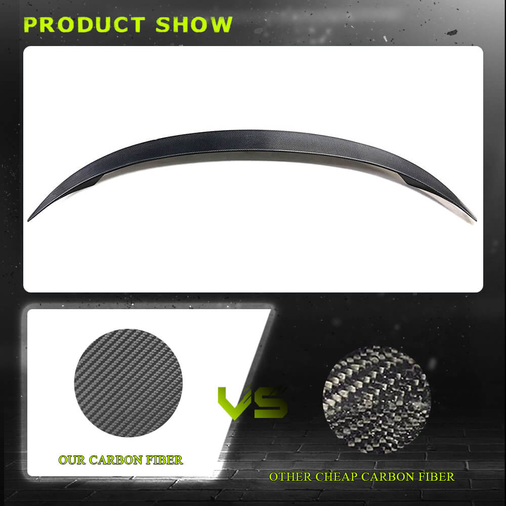Fits for Tesla Model Y 19-22 Carbon Fiber Rear Trunk Spoiler Wing
