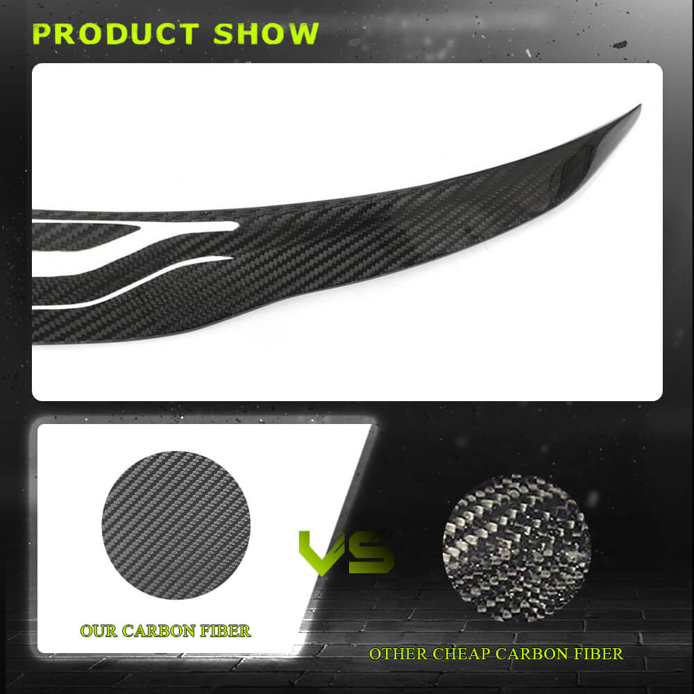 Fits for Tesla Model Y 19-22 Dry Carbon Fiber Rear Trunk Spoiler Wing