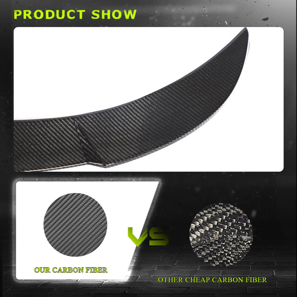 Fits for Tesla Model Y 19-22 Real Carbon Fiber Rear Trunk Spoiler Wing