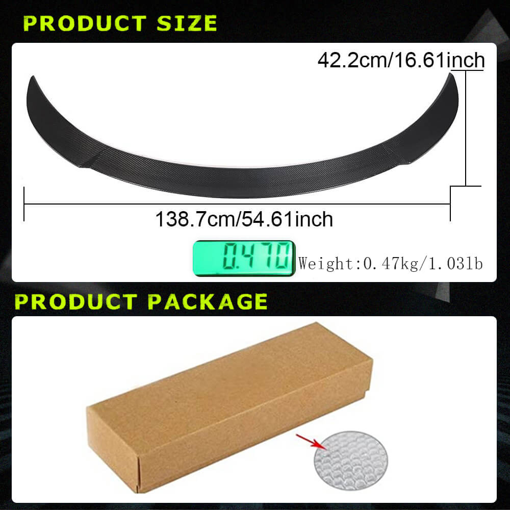 Fits for Tesla Model Y 19-22 Real Carbon Fiber Rear Trunk Spoiler Wing
