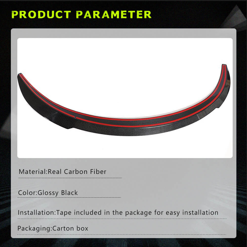 Fits for Tesla Model Y 19-22 Real Carbon Fiber Rear Trunk Spoiler Wing