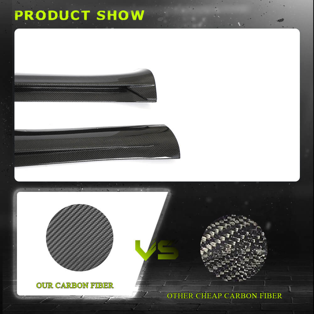 Fits for Tesla Model Y 20-23 Dry Carbon Fiber Side Skirts Extension