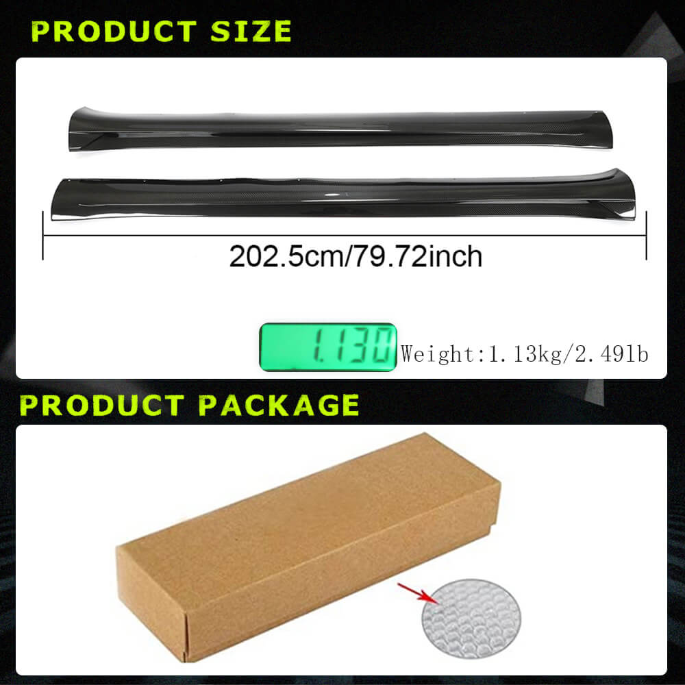 Fits for Tesla Model Y 20-23 Dry Carbon Fiber Side Skirts Extension