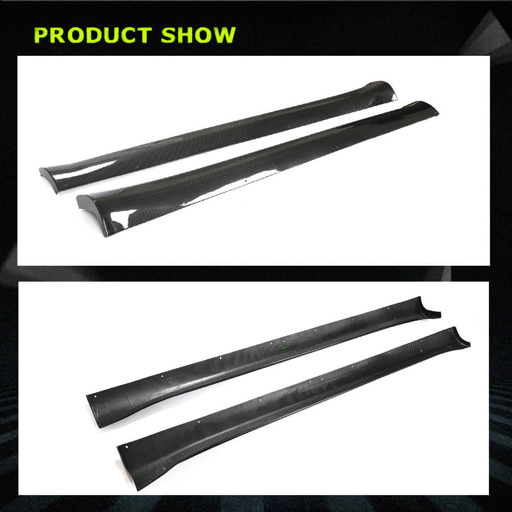Fits for Tesla Model Y 20-23 Dry Carbon Fiber Side Skirts Extension