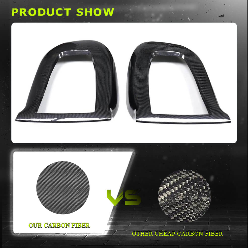 Fits for Tesla Model Y 2019-2021 Dry Carbon Fiber Interior Seat Back Cover Trim Interior Accessories 2pcs
