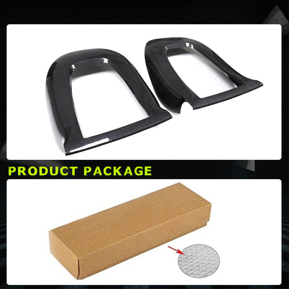 Fits for Tesla Model Y 2019-2021 Dry Carbon Fiber Interior Seat Back Cover Trim Interior Accessories 2pcs