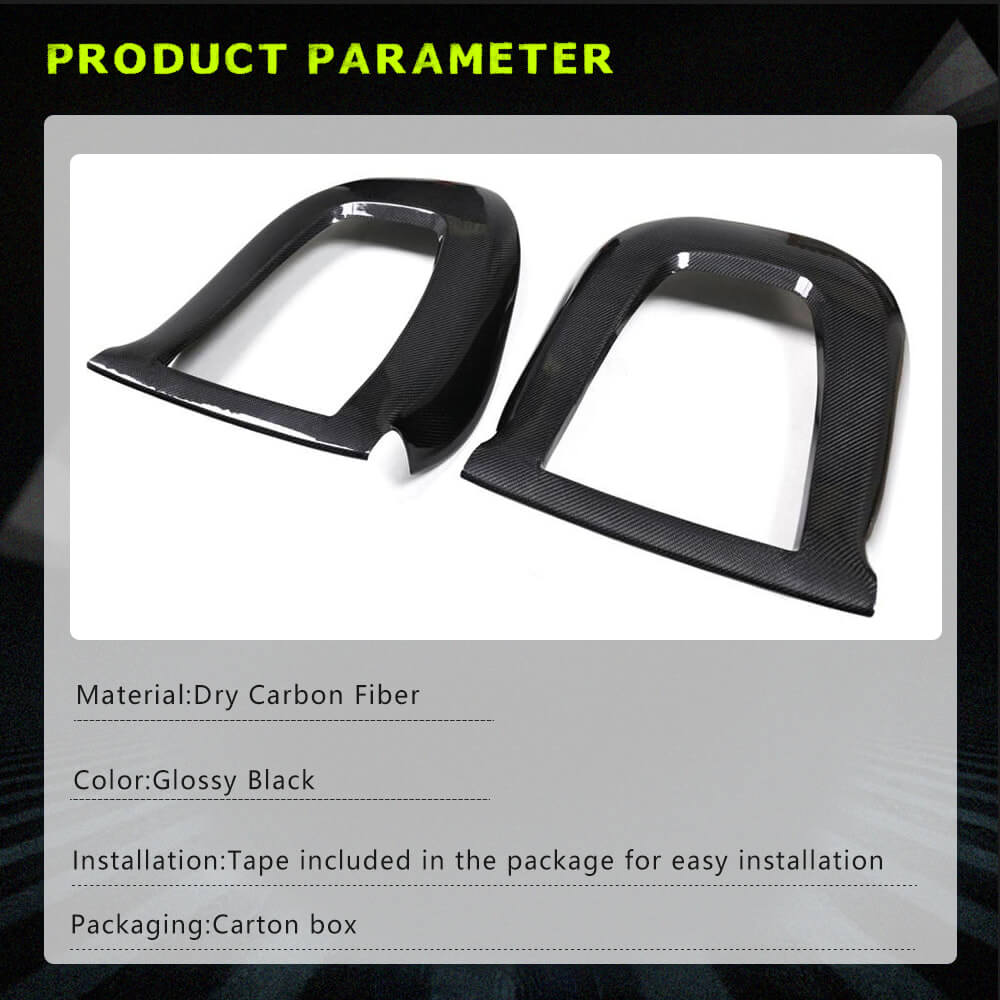 Fits for Tesla Model Y 2019-2021 Dry Carbon Fiber Interior Seat Back Cover Trim Interior Accessories 2pcs