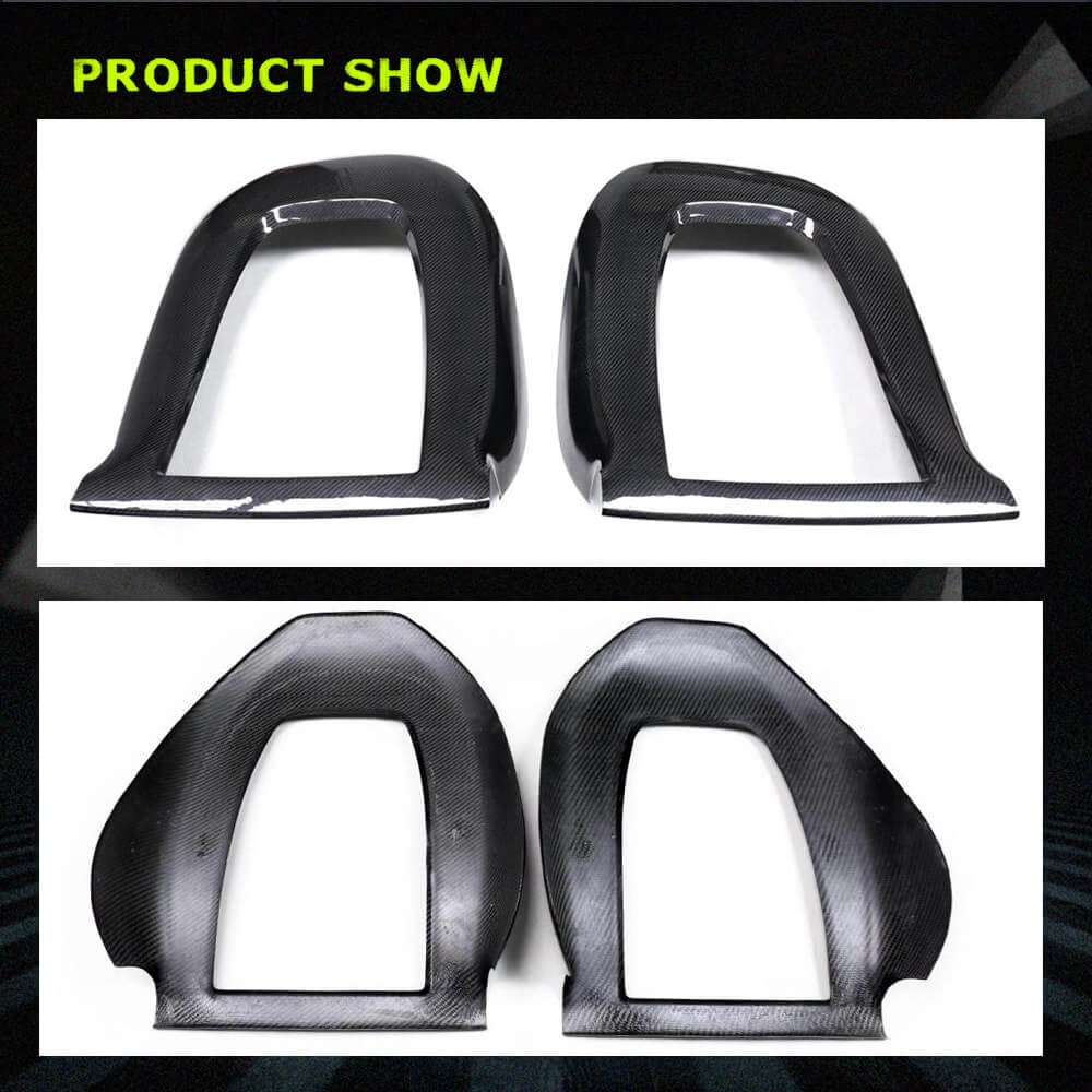 Fits for Tesla Model Y 2019-2021 Dry Carbon Fiber Interior Seat Back Cover Trim Interior Accessories 2pcs