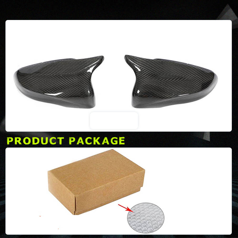 Fits for Volkswagen VW Golf 6 MK6 GTI R/R20 Carbon Fiber Replacement Side Rearview Mirror Cover Caps 2pcs