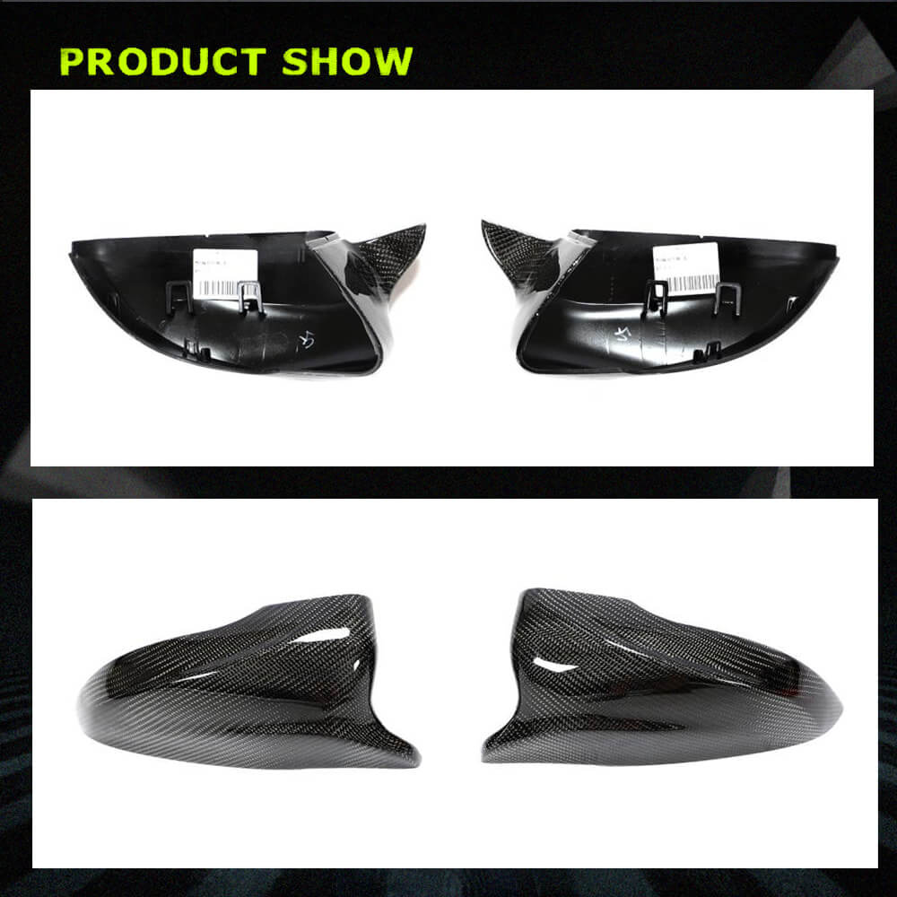 Fits for Volkswagen VW Golf 6 MK6 GTI R/R20 Carbon Fiber Replacement Side Rearview Mirror Cover Caps 2pcs