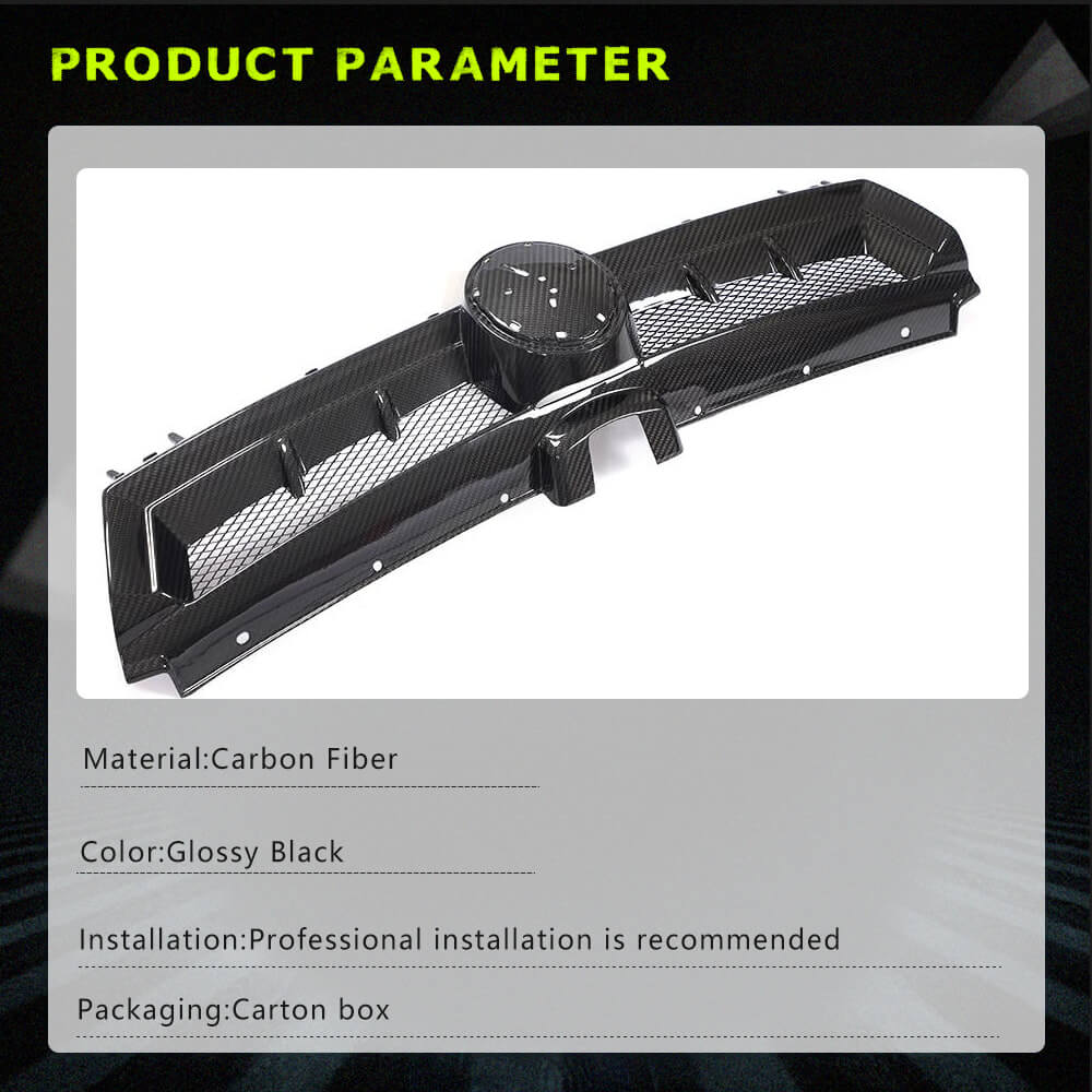 Fits for Volkswagen VW Golf 7 MK7 TSI GTI R R-line 14-17 Dry Carbon Fiber Replacement Front Grille Frame Bumper Grille Decoration Emblem